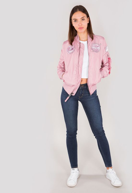 ALPHA INDUSTRIES Dámska bunda MA-1 TT NASA Reversible - silver pink (186022/397)