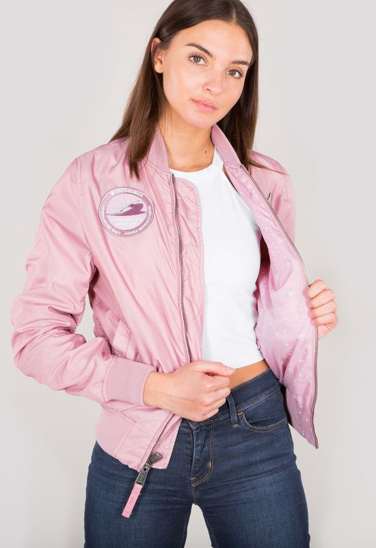 ALPHA INDUSTRIES Dámska bunda MA-1 TT NASA Reversible - silver pink (186022/397)