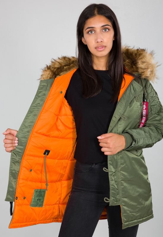 ALPHA INDUSTRIES Dámska bunda N3B VF 59 - sage green (113007/01)