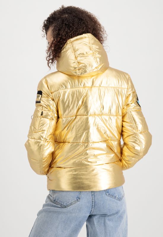 ALPHA INDUSTRIES Dámska bunda Hooded Puffer NASA - gold (128007/145)