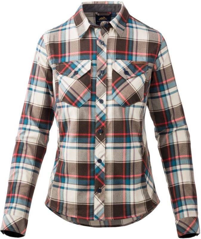 HELIKON Dámska blúza Marigold Woman's Shirt - Coral Crimson Checkered (KO-MWS-NS-PH)