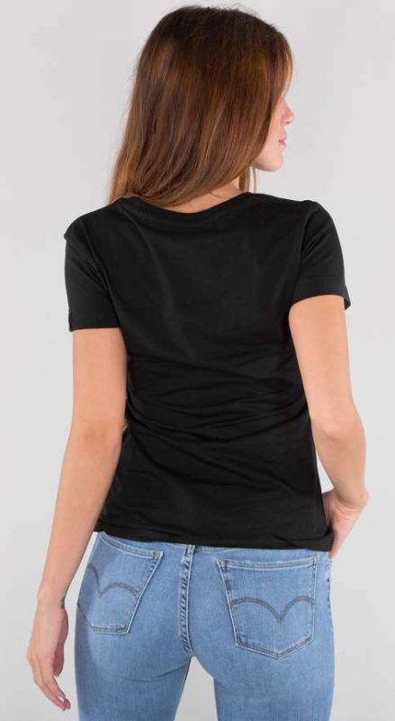 ALPHA INDUSTRIES Dámske tričko Logo T - čierne (178051/03)