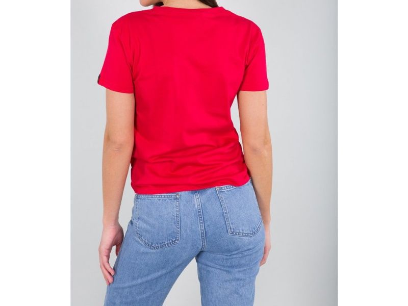 ALPHA INDUSTRIES Dámske tričko New Basic - speed red (196051/328)