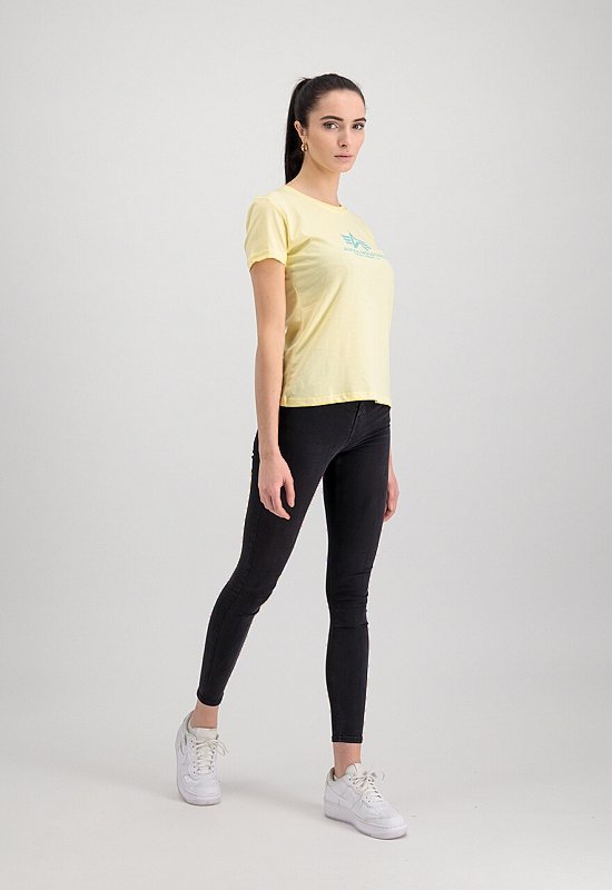 ALPHA INDUSTRIES Dámske tričko New Basic - pastel yellow (196051/495)