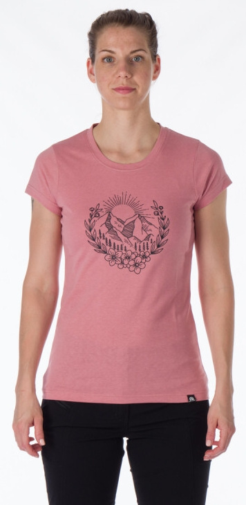 NORTHFINDER Dámske tričko MAUDE - rose (107496-366)
