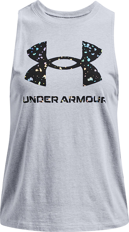 UNDER ARMOUR Dámske Tielko Live Sportstyle Graphic - šedé (1356297-011)