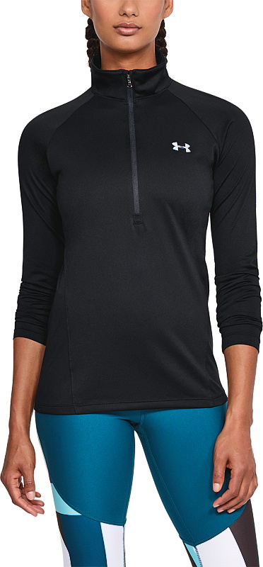 UNDER ARMOUR Dámske tričko s dlhým rukávom Tech 1/2 Zip - čierne (1320126-001)