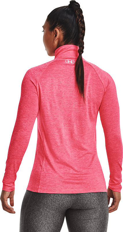 UNDER ARMOUR Dámske tričko s dlhým rukávom  Tech 1/2 Zip - Twist - ružové (1320128-653)