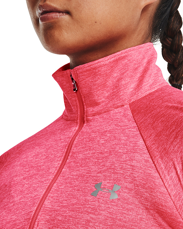 UNDER ARMOUR Dámske tričko s dlhým rukávom  Tech 1/2 Zip - Twist - ružové (1320128-653)