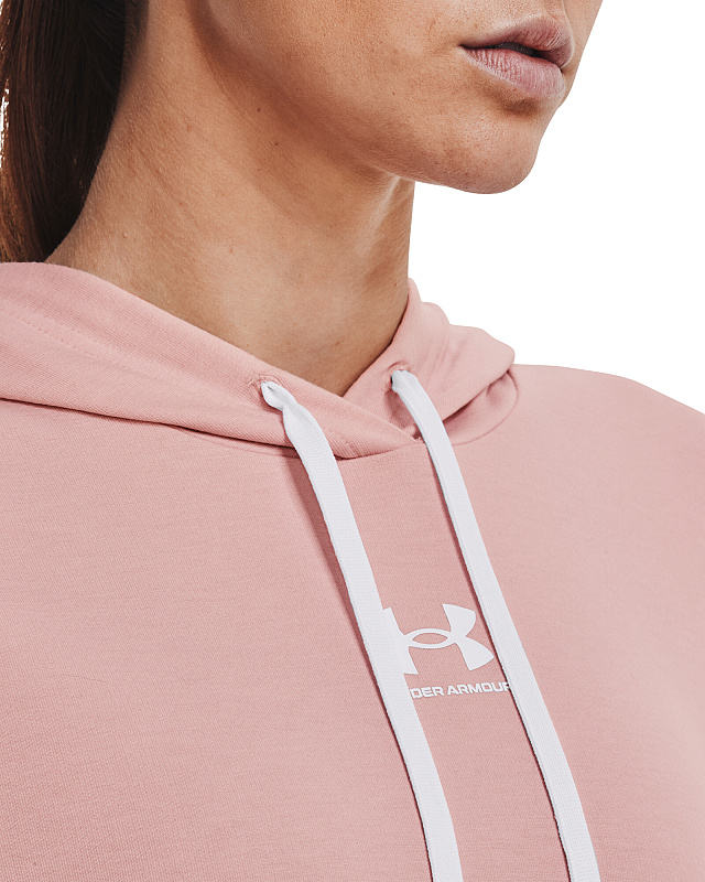 UNDER ARMOUR Dámska mikina Rival Terry Hoodie - ružová (1369855-676)