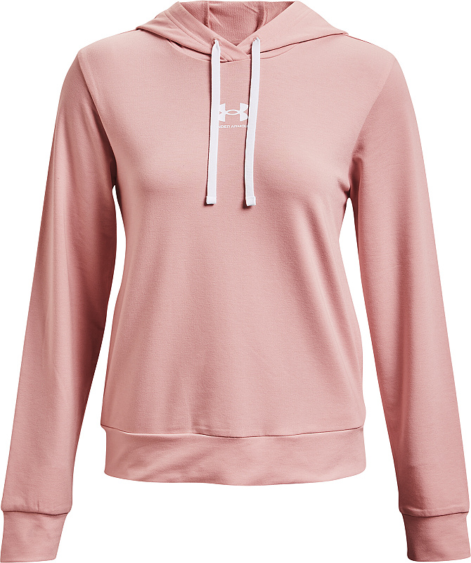 UNDER ARMOUR Dámska mikina Rival Terry Hoodie - ružová (1369855-676)