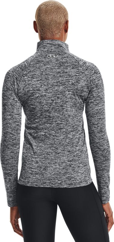 UNDER ARMOUR Dámske tričko s dlhým rukávom Tech 1/2 Zip - Twist - čierne (1320128-001)