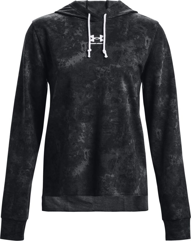 UNDER ARMOUR Dámska mikina Rival Terry Print Hoodie - čierna (1373035-001)