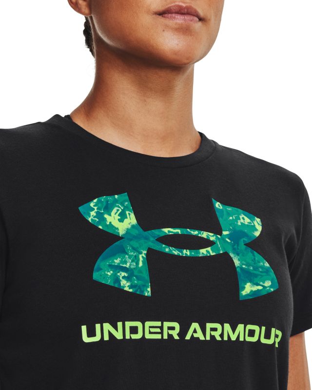 UNDER ARMOUR Dámske tričko UA Sportstyle logo SS - čierne (1356305-005)