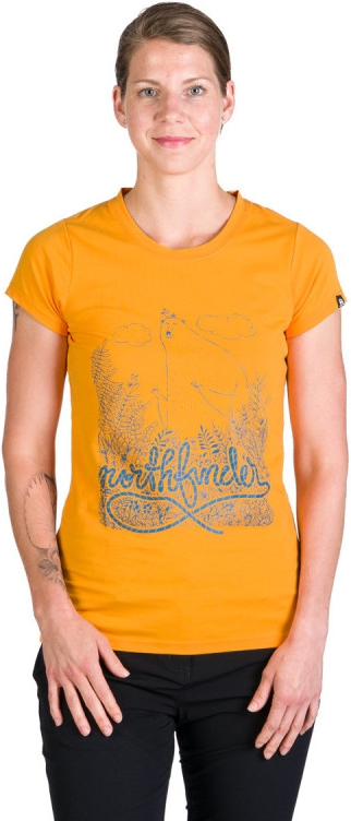 NORTHFINDER Dámske tričko MABLE - light orange (107879-182)
