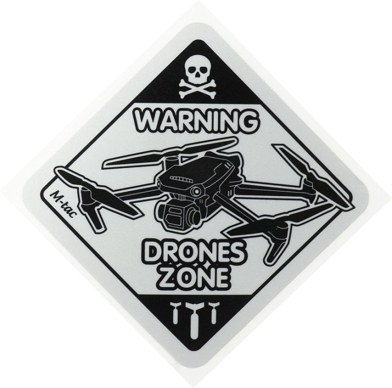 M-TAC Nálepka Drones Zone Reflective Small - black (51329002-S)