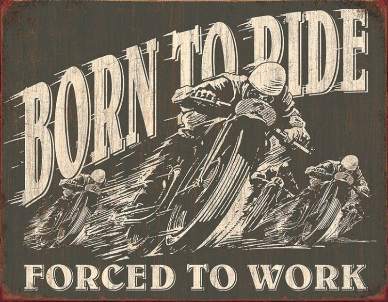 TIN SIGNS Retro plechová ceduľa Born To Ride (TSN1885)