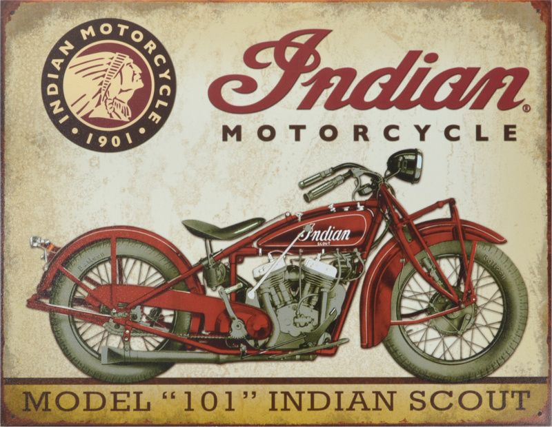 TIN SIGNS Retro plechová ceduľa Indian Scout Motorcycle (TSN1933)