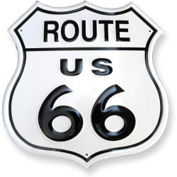 TIN SIGNS Retro plechová ceduľa Route 66 Shield (TSN0679)