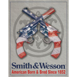 TIN SIGNS Retro plechová ceduľa Smith & Wesson American Born & Bred (TSN1465)