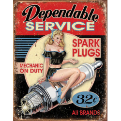 TIN SIGNS Retro plechová ceduľa Dependable Service Sign (TSN1991)