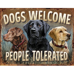 TIN SIGNS Retro plechová ceduľa Dogs Welcome (TSN2279)