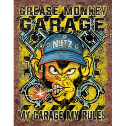 TIN SIGNS Retro plechová ceduľa Grease Monkey Garage (TSN2473)