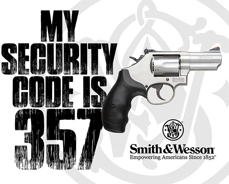 TIN SIGNS Retro plechová ceduľa S&W Security Code 357 (TSN2480)