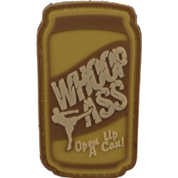 3D PVC Nášivka/Patch WHOOP ASS, 7x4cm - tan