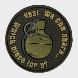 DIRECT ACTION 3D PVC Nášivka/Patch WE CAN SHARE Grenade - brown (OD-GSH-RB-30)