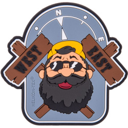 HELIKON 3D PVC Nášivka/Patch Beardman OUTBACK - šedá (OD-BMO-RB-19)