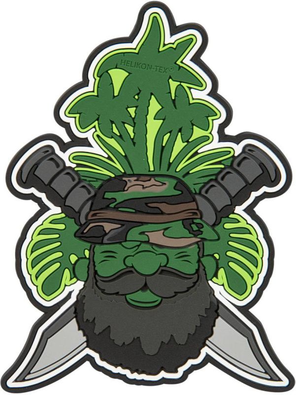 HELIKON 3D PVC Nášivka/Patch Beardman Patrol - olivová (OD-BMP-RB-02)