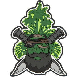 HELIKON 3D PVC Nášivka/Patch Beardman Patrol - olivová (OD-BMP-RB-02)