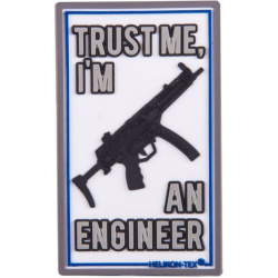 HELIKON 3D PVC Nášivka/Patch Trust Me I'm An Engineer - white (OD-TME-RB-20)