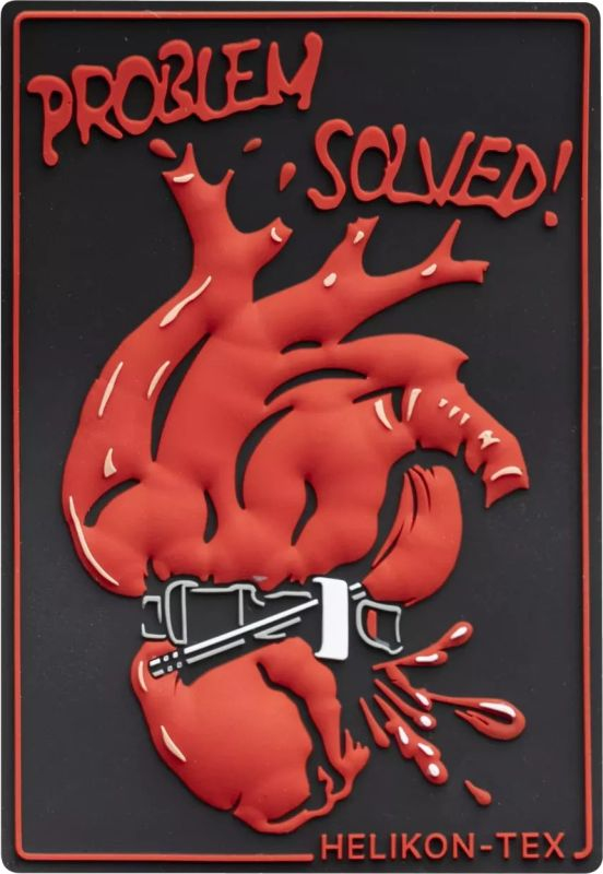 HELIKON 3D PVC Nášivka/Patch Problem solved! - black (OD-PSD-RB-01)