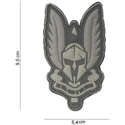 3D PVC Nášivka/Patch Spartan - šedá