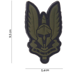 3D PVC Nášivka/Patch Spartan - olivová
