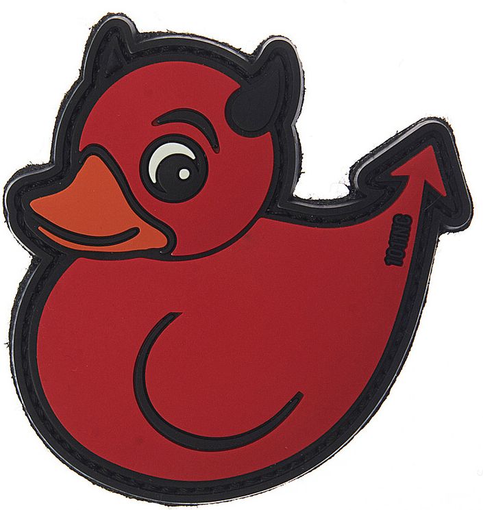 3D PVC Nášivka/Patch Devil Duck - červená