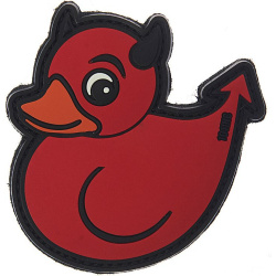 3D PVC Nášivka/Patch Devil Duck - červená