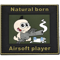 3D PVC Nášivka/Patch Natural born - farebná