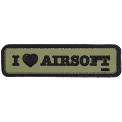 3D PVC Nášivka/Patch Nášivka I Love Airsoft - olivová