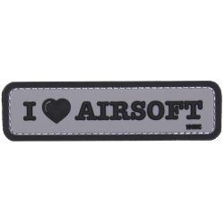 3D PVC Nášivka/Patch Nášivka I Love Airsoft - šedá