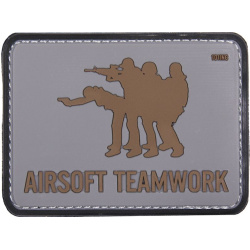 3D PVC Nášivka/Patch Nášivka Airsoft Teamwork - šedá