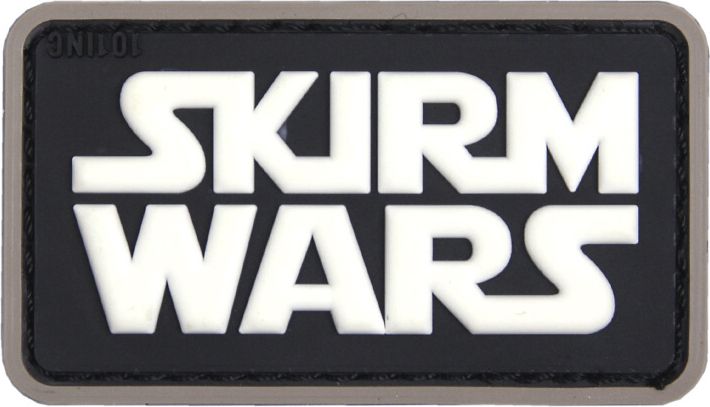 3D PVC Nášivka/Patch Skirm Wars - čierna