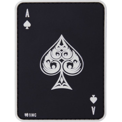 3D PVC Nášivka/Patch Ace of spades - čierna