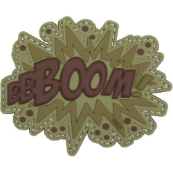 3D PVC Nášivka/Patch BOOM! - hnedá