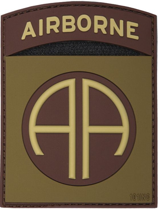 3D PVC Nášivka/Patch Airborne 82nd - zelená/hnedá