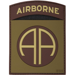 3D PVC Nášivka/Patch Airborne 82nd - zelená/hnedá