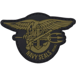 3D PVC Nášivka/Patch Navy seals eagle - zelená