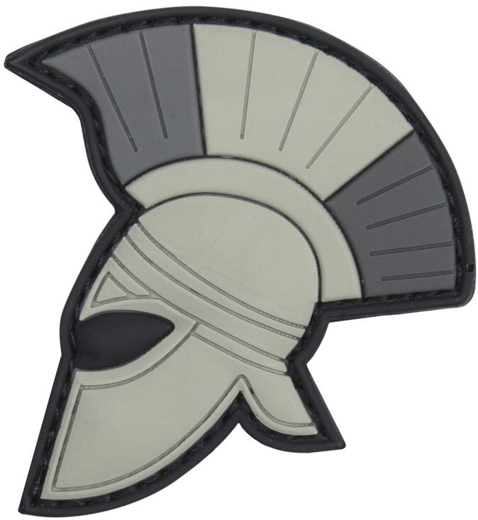 3D PVC Nášivka/Patch Spartan helmet - šedá